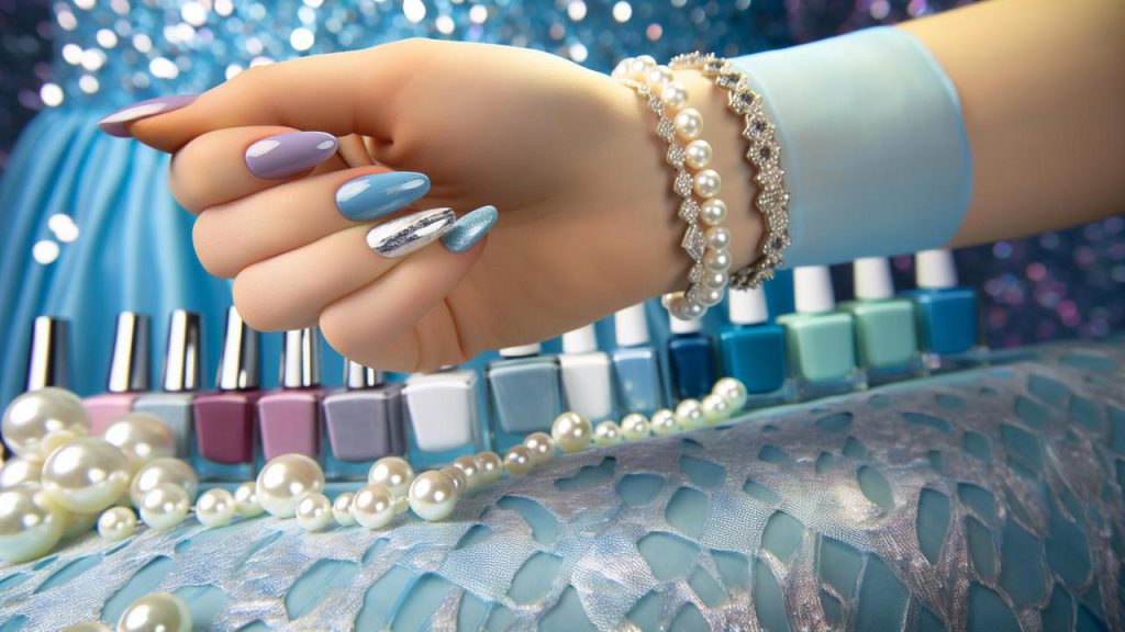 jakie paznokcie do niebieskiej sukienki